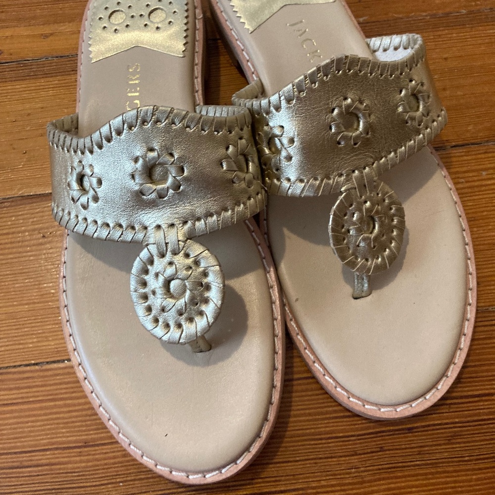 Gold Jack Rogers sandals